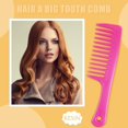 thumbnail image 2 of Peine grande de dientes anchos cepillo de pelo rizado de resina para mujer herramienta de belleza, 2 of 6