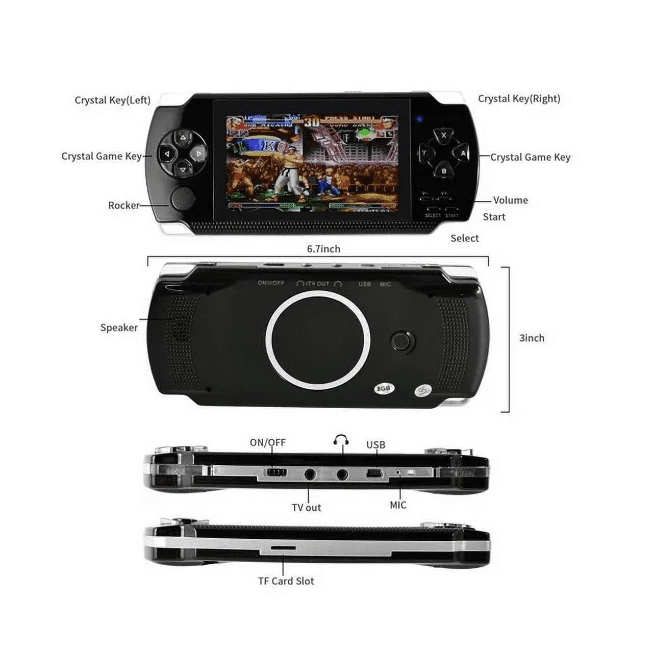PSP High Definition Handheld Game Machine X6,8GB, 4.3 Inch Screen, With Camera Built-In Over 1200 Free Games