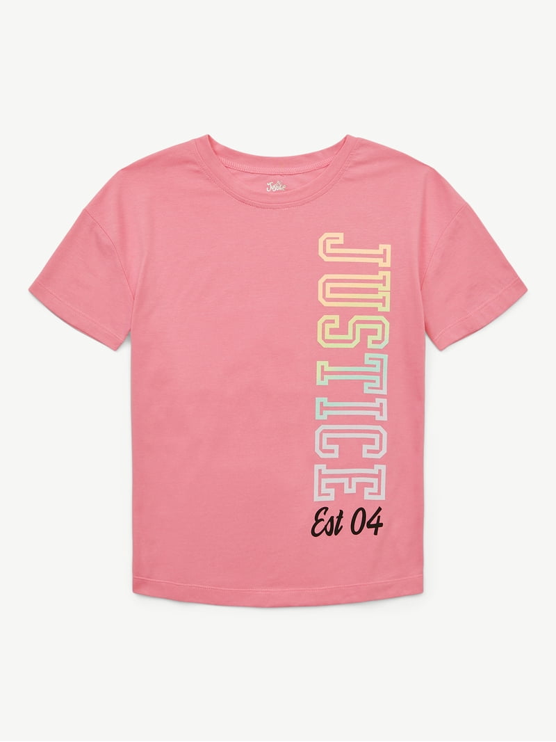 Justice Girls Oversized Graphic Tee, Sizes XS-XLP - Walmart.com