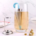 thumbnail image 5 of Juego de té de acero inoxidable, colador de té grande extraíble creativo en forma de paraguas, filtro de té de silicona de grado alimenticio de malla fina para tazas grandes, 5 of 5