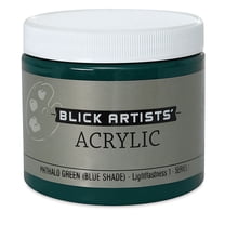 Blick Artists' Acrylic - Phthalo Green (Blue Shade), 16 oz jar