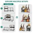 thumbnail image 3 of DWVO 6-Tier Guitar Stand for Multiple Guitars DIY Metal Guitar Rack Guitar Display Holder for Guitar Violin Bass w/Storage Shelf, 3 of 7