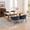 Blue, variant on Sesslife Upholstered Dining Chairs, Modern Linen Barrel Dining Room Chair with Arms, Wood Legs, Mid Century 19” W Accent Chair, Kitchen Chair for Dining Room, Living Room, Bedroom, Black