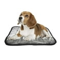 thumbnail image 2 of PKQWTM Brooklyn Bridge, New York Black and White Pet Dog Cat Bed Pee Pads Mat Cushion Potty Dogsblankets Crate Bed Kennel 14x18 inch, 2 of 3