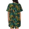 thumbnail image 6 of Sigee Jungle Leopard Yellow for Sleepwear Casual Pjs with Pockets Women's Pajamas Sets Shorts 2 Piece Short Sleeve Lounge Sets Large, 6 of 9