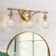 thumbnail image 2 of KSANA Gold Bathroom Light Fixtures, 3-Light Vanity Light Fixtures with Clear Glass, 2 of 4