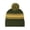 Green, variant on TOPTIE Striped Cuffed Beanie with Pom Pom Unisex Winter & Sports Hat-YELLOWBLACK