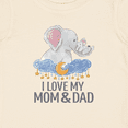 thumbnail image 4 of Inktastic I Love My Mom and Dad Cute Elephants in Night Sky Boys or Girls Baby T-Shirt, 4 of 5