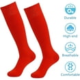 thumbnail image 5 of Soccer Socks, Unisex Long Tube Solid Color Team Sports Football Baseball Athletic Compression Calf Socks for Running Cycling Football, 1 Pair, 5 of 8