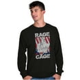 thumbnail image 3 of Street Fighter Vega Rage Cage USA Men's Long Sleeve Tee T Shirt Brisco Brands S, 3 of 6