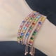 thumbnail image 1 of Pulsera de circonitas de color europeo y americano para mujer, cadena de tenis de cristal ajustable con diamantes, 1 of 5