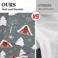 thumbnail image 4 of Christmas Winter Santa Cool Kitchen Curtains Window Curtains and Valances Set 36 Inch, Deer Happy Snowflake Xmas Tree Short Tier Curtain for Kitchen, Grey Christmas Small Kitchen Decor, 4 of 6