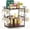 Brown + Black, variant on 2 Tier Coffee Mug Holder Station Bar Organizer Countertop, Mug Cup Tree Rack for Kitchen Office, Storage Shelf with 12 Hooks, Creat Stylish Coffee Corner, White-Black