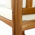 thumbnail image 3 of 2 Patio Dining Chairs - Wood, Beige Cushioned Seats, Enhances Appeal And Comfort Of 2 Wood Frame With Cushion, Ergonomic Dimensions For Optimal, 3 of 7