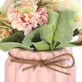 thumbnail image 6 of Artificial Flowers Bonsai, Artificial Plants Hydrangea Flowers in Ceramic Vase Pink, 6 of 8