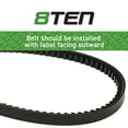 thumbnail image 3 of 8TEN Cogged Belt for Ariens Gravely Zoom 2552XL 2560XL PM144Z 07218000 810-CBL2593T, 3 of 4