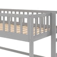 thumbnail image 5 of Harper & Bright Designs Twin Size Low Loft Bed with Slide, Wooden Twin Loft Bed Frame with High Guardrail for Bedroom, Gray, 5 of 11