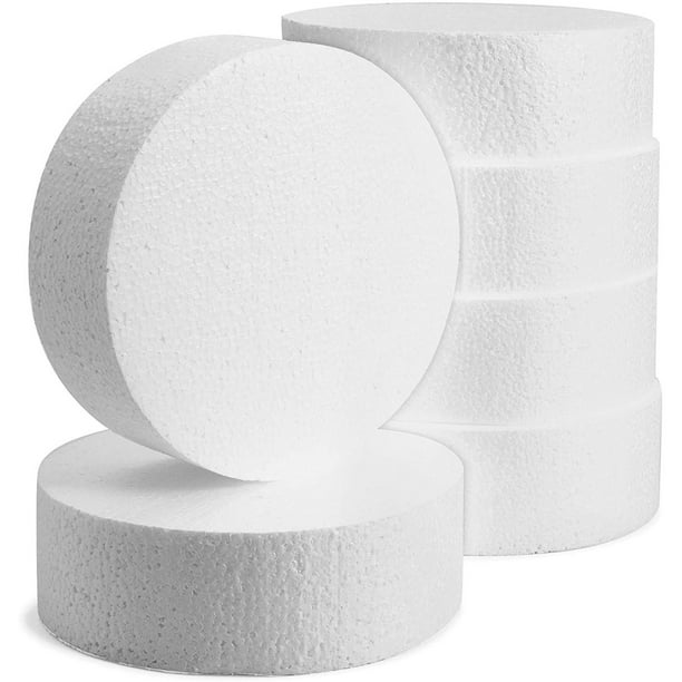 6 Pack Craft Foam Circles, Polystyrene Round Foam Disc for Art & Craft