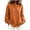 Orange, variant on Women's Long Elastic Cuff Sleeve Button Up T-Shirts V-Neck Casual Loose Fit V-Neck Blouse