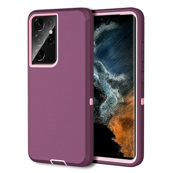 Supershield Étui Defender pour Samsung Galaxy S22 Ultra 5G, Étui de Téléphone Galaxy S22 Ultra 5G Robuste Antichoc Antipoussière 3 en 1, Pare-Chocs de Protection Résistant - Violet