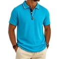 thumbnail image 2 of Uwinwear Men's Golf Shirts Dry Fit Moisture Wicking Performance Short Sleeve Collared Polo Shirts for Casual Athletic Business Summer Outdoor Casual Top,Blue,XXXL, 2 of 8