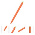 thumbnail image 2 of Soporte de agarre de silicona para lápiz táctil con forma de zanahoria, compatible con Apple Pencil 2 (naranja), 2 of 8
