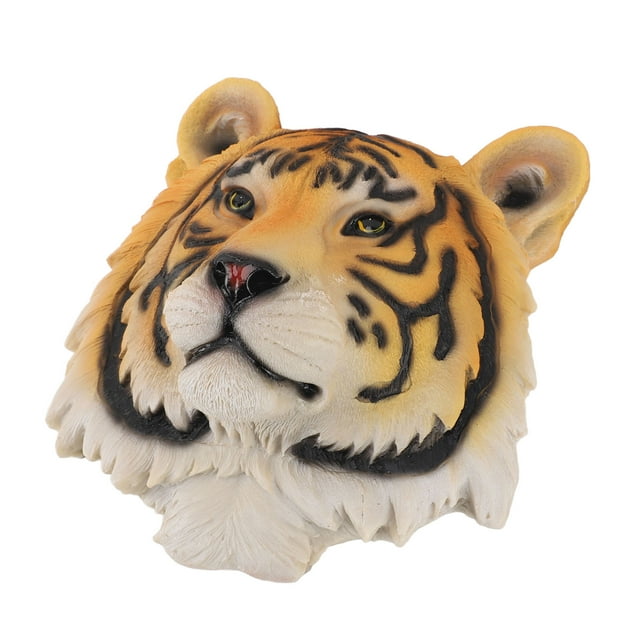 Resin Animal Head Statue, 3D Simulation Hanging Wildlife Sculpture Wall Decor For Home Bar Decor
