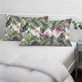 thumbnail image 4 of Palm Leaves Standard Size Pillow Cover, Pillowcase Protectors with Zipper, Breathable Decorative Throw Pillow Case Cover, Summer Botanical Tropical Plants Pillow Shams for Couch Sofa 20x26Inch, 4 of 8