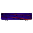 thumbnail image 1 of Hot Knobs HK3115-PA Mardi Gras Red with Cobalt Blue Rectangle Glass Cabinet Pull - Aluminum Post, 1 of 1