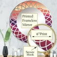 thumbnail image 3 of Designart "Peaks of Majesty I" Landscapes Round Wall Mirror - Traditional Oval Printed Decorative Oversized Mirror - Multiple Color Options, 3 of 4