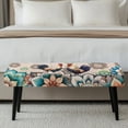 thumbnail image 4 of FKELYI Boho Mandala Rooster Print Dining Bench Cover Breathable Anti-Dust Bench Seat Cushion Covers Furniture Protector Slipcover for Bedroom Living Room, 4 of 7
