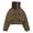 Khaki S, variant on Women Winter Cotton Coat High Collar Neck Windproof Long Sleeves Short Type Jacket Thickened Padded Single breasted Stretchy Hem Overcoat