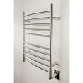 thumbnail image 2 of Amba Radiant Hardwired Curved Heated Towel Warmer Rack For Bathroom - Brushed, 150 Watts, 1.3 Amps, 120 Volts, 2 of 4
