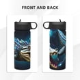 thumbnail image 3 of Yiaed Starry Sky Colorful Crocodile Print Water Bottle with Straw Lid, Stainless Steel Double Wall Insulated Water Bottle | Leak-Proof and Spill-Proof Water Bottle, 3 of 8