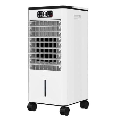 Portable 1.85 Gal Swamp Cooler, 3-in-1 Evaporative Air Cooler with Remote, Dual Oscillation & 12H Timer for Indoor & Outdoor Use