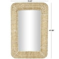 thumbnail image 3 of DecMode 32" x 47" Brown Handmade Woven Wall Mirror, 3 of 10