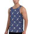 thumbnail image 2 of Fotbe Squirrel Flower Pattern Men's Quick Dry Workout Tank Top Gym Muscle Tee Fitness Bodybuilding Sleeveless T Shirt Breathable Workout Shirt-, 2 of 9