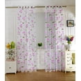 thumbnail image 4 of Gasa De Tulle Floral Panel W / Ojales Para Ventana Habitación Gloria Floral Cortina, 4 of 7