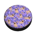 thumbnail image 3 of Bingfone Pugs And Flowers Spare Tire Cover Weatherproof Universal Wheel Protectors For Rv Camper Travel Trailer Suv Truck-15 Inch, 3 of 9