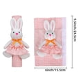 thumbnail image 2 of Refrigerator Door Handle Covers Set Of 2 Easter Bunny And Flower Design Washable Polyester Appliance Handle Protectors For Fridge Oven Microwave Dishwasher, 2 of 6