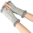 thumbnail image 2 of AWZXDE Women's Winter Knitted Fingerless Gloves Short Warm Comfortable Gloves, for Daily Use in Cold GY2, 2 of 5