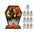 thumbnail image 2 of Décorations Décor d'Halloween, d'Automne,Calendrier d'Halloween à Rebours, Calendrier Cercueil d'Halloween, Calendrier à Blocs Mobiles, Calendrier des Arrivées, Décoration d'Halloween,Décorations d'Halloween Extérieur Intérieur, 2 of 6