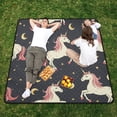 thumbnail image 3 of Unicorn Moon Star Picnic Blankets Extra Large 78"x78" Beach Blanket Waterproof Sandproof Outdoor Mat for Camping Travel Park, 3 of 6