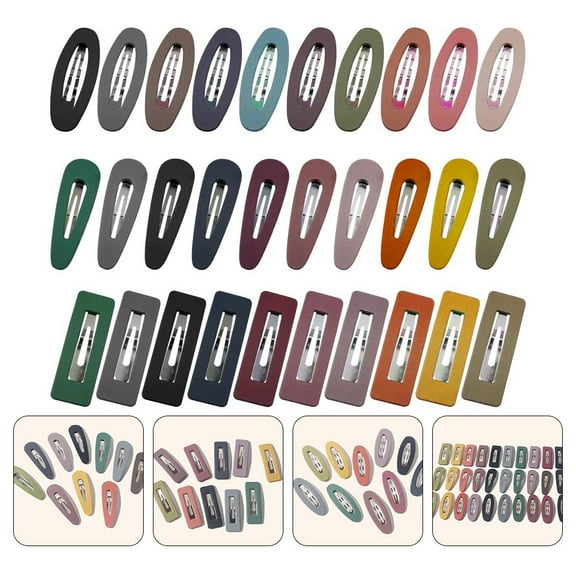 COMPUKAS 30Pcs Hairpins for Girls Assorted Color Hair Barrettes Daily Life Organizing Hair