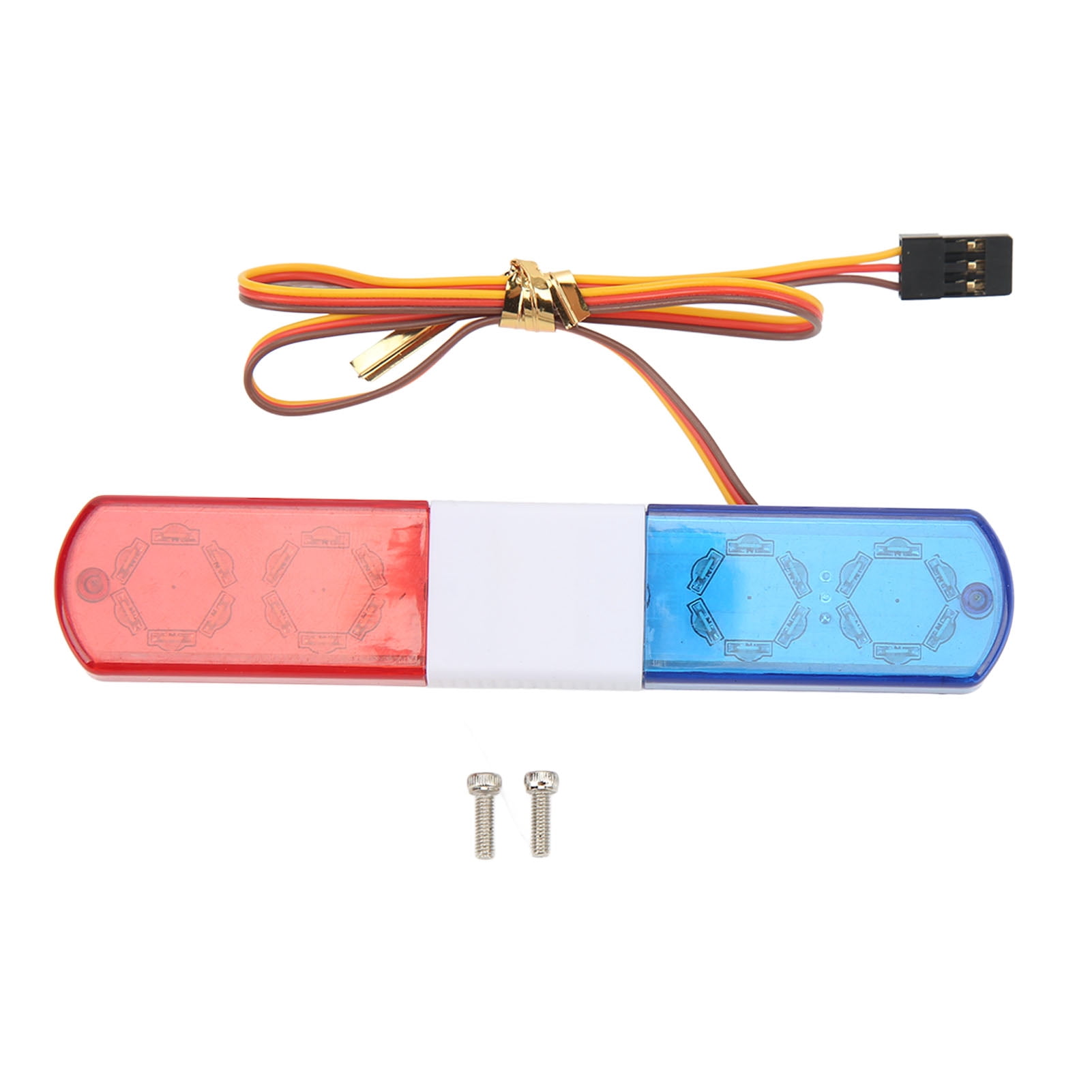 Kit De Luces LED De Policía Para Coche RC – 4 Modos De Parpadeo – Compatible Con Modelos 1:8 Y 1:10 (145x22x12 Mm)