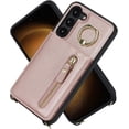 thumbnail image 3 of Samsung Galaxy S23 Plus Case with Card Holder for Women, Galaxy S23 Plus Phone Case Wallet with Strap Credit Card Slots Crossbody with Kickstand Zipper Shockproof Case for S23 Plus - Rose Gold, 3 of 18