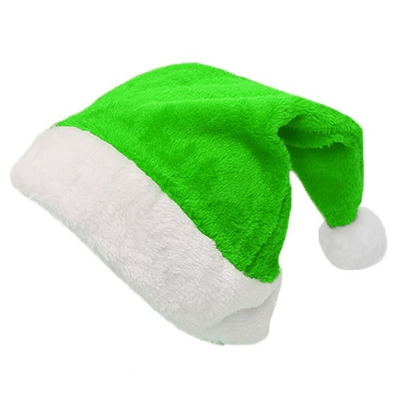 SwiftWear Christmas Santa Hats with White Cuffs Soft Short Plush Xmas Hats Holiday Hats for Xmas Party New Year