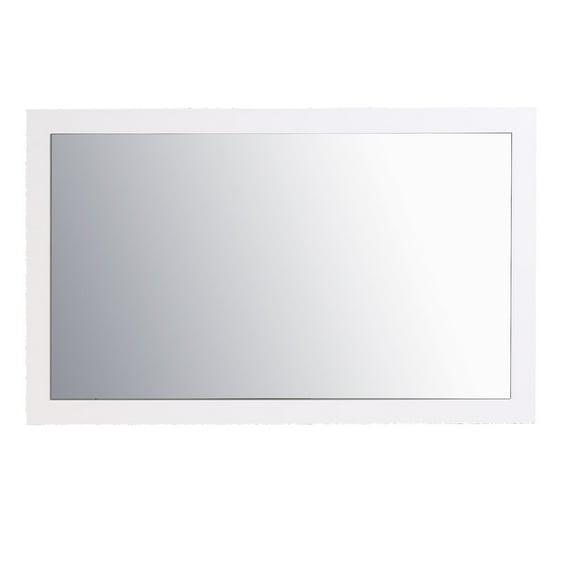 Eviva Sun 60" Glossy White Full Framed Bathroom Wall Mirror