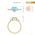 thumbnail image 5 of Angara Natural 0.9 Ct. Aquamarine with Diamond Classic Ring in 14K Yellow Gold for Women (Ring Size: 11.5), 5 of 10