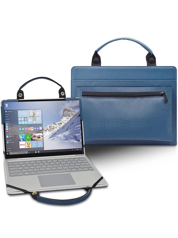 Dell Precision 2-in-1 5530 Laptop Sleeve, Leather Laptop Case for Dell Precision 2-in-1 5530with Accessories Bag Handle (Blue)